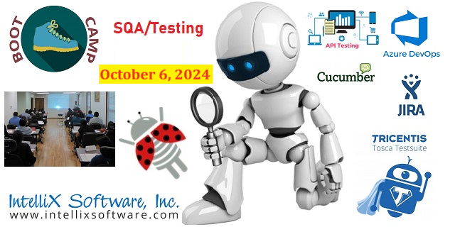 Software Quality Assurance / Software Testing Bootcamp (10 weeks – Sundays – 9 AM To 1 PM) (Starting October 6, 2024) (60+ Hours) (IN-PERSON/Classroom/ONLINE)
